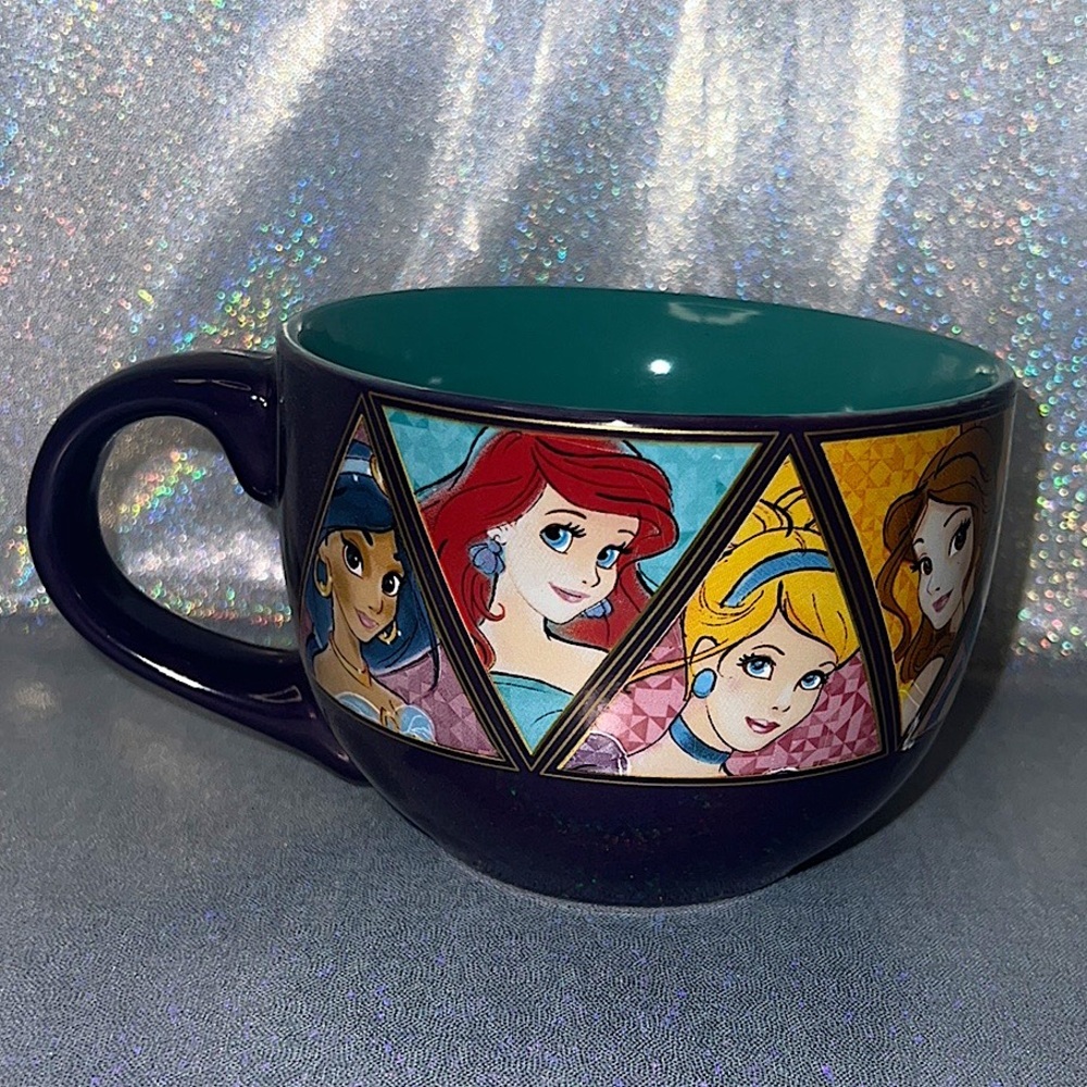 Disney princess mug large wide purple soup coffee bar ware drinkware cup - Picture 1 of 7
